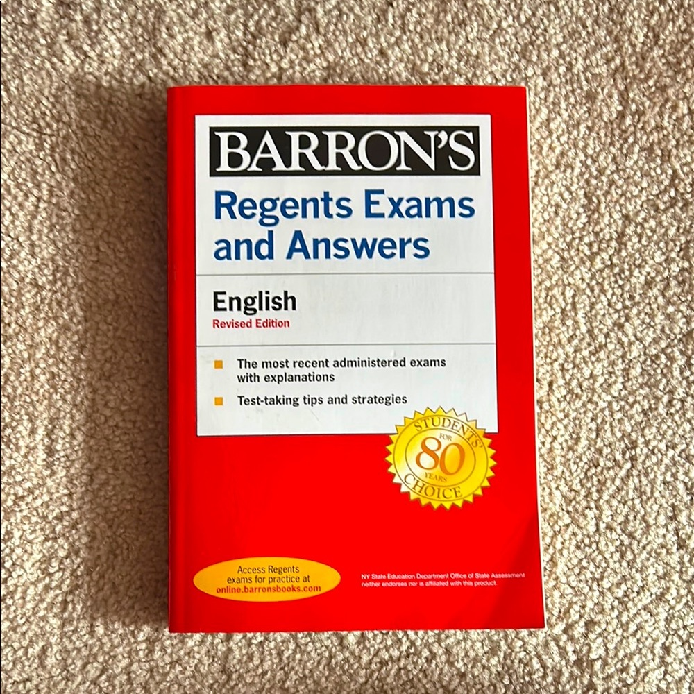 Barron's Regents Exams and Answers English Book